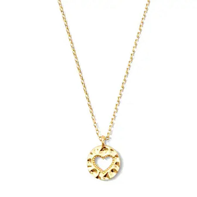 Small Gilded Heart Pendant-Gold