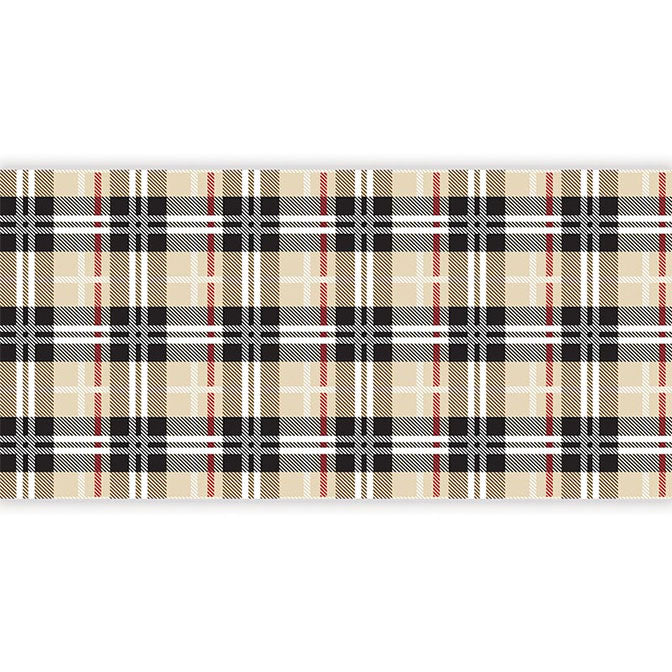 S'mores Paper Table Runner - Brown Plaid