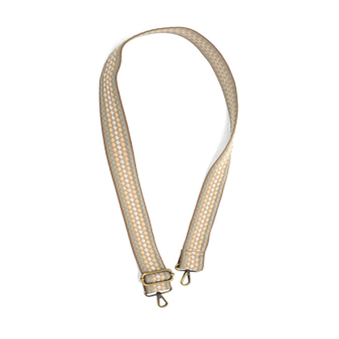 Soft Natural Dotted Stripe Guitar Strap