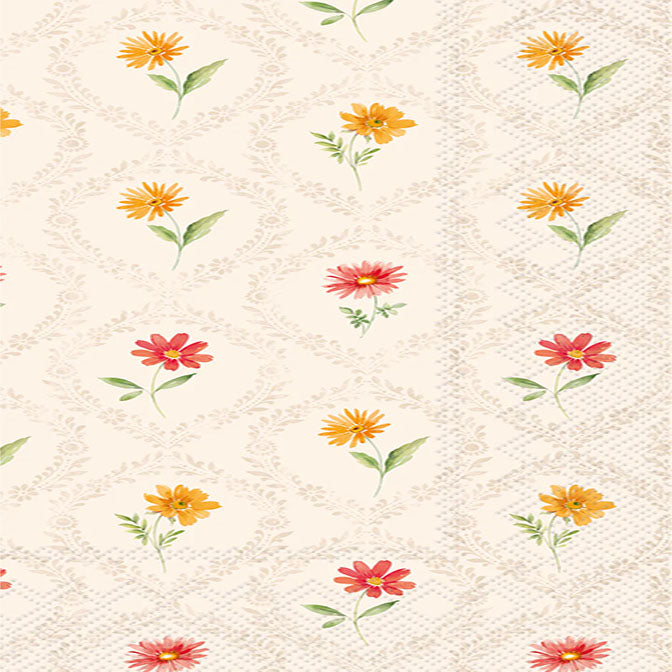 Soft Sunset Pattern Cream Guest Towel