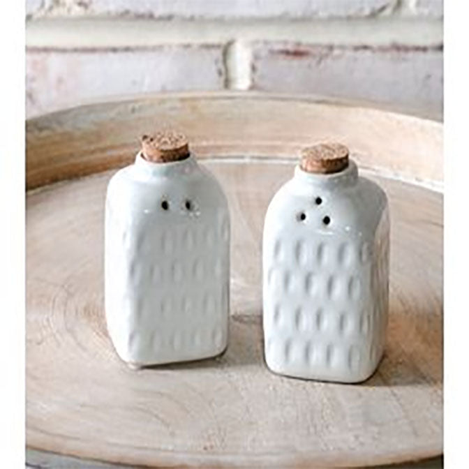 Set of Two Square Glazed Salt & Pepper Shaker