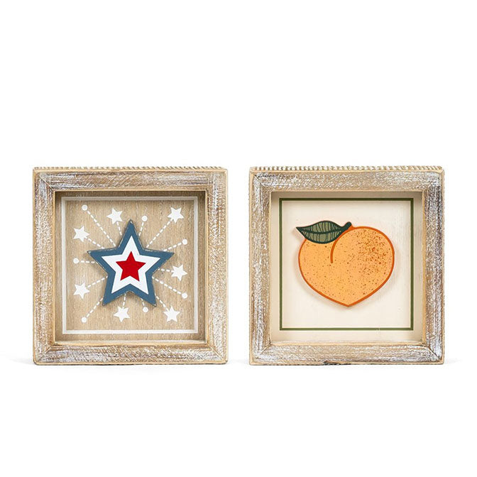 Star/Peach Reversible Sign