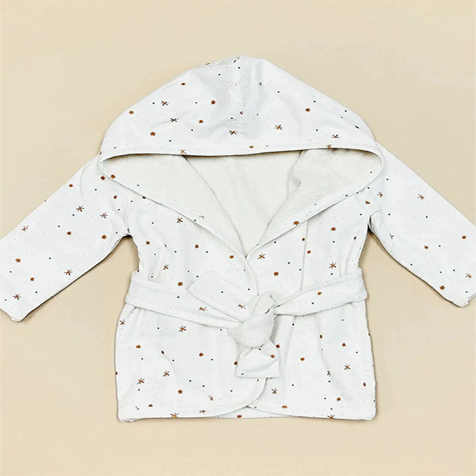Stars Hooded Baby Bath Robe (Organic Cotton)
