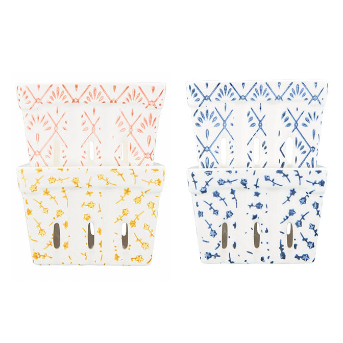 Square Stoneware Berry Bowl