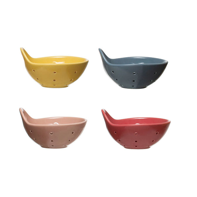Stoneware Berry Bowl with Handle