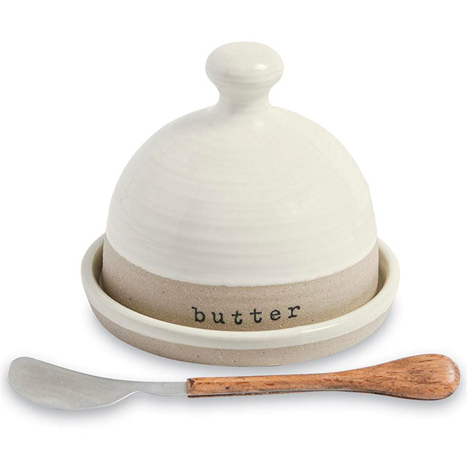 Stoneware Butter Dish Set