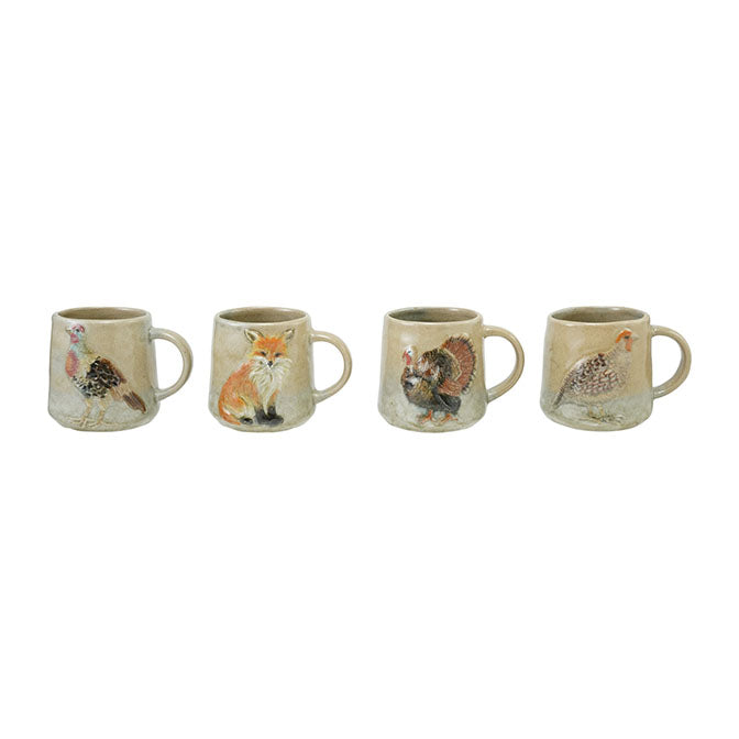 Stoneware Mug with Animal