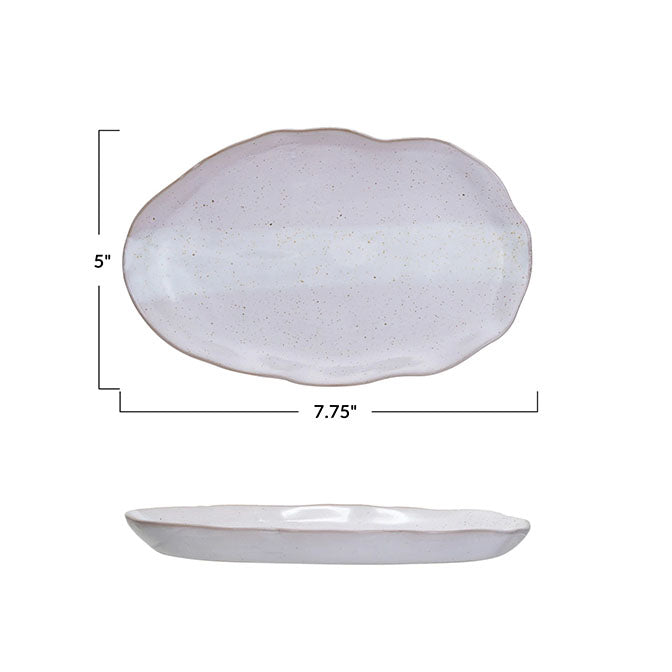 Stoneware Organic Shaped Plate (Each One Will Vary)