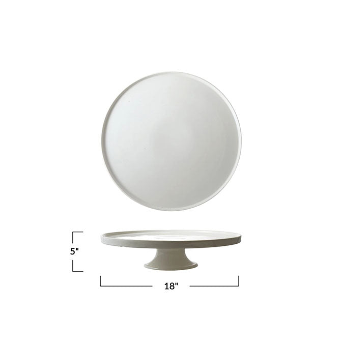 Stoneware Pedestal w/ Lip
