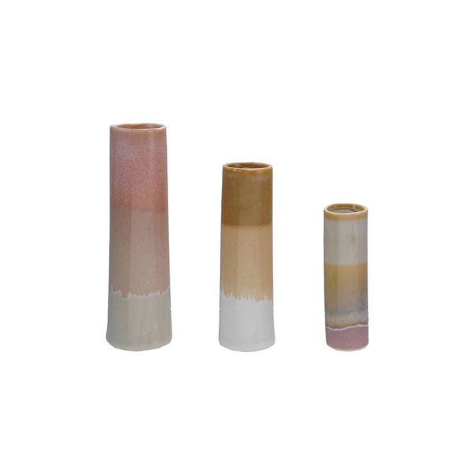 Stoneware Vases, Reactive Glaze (Each One Will Vary)
