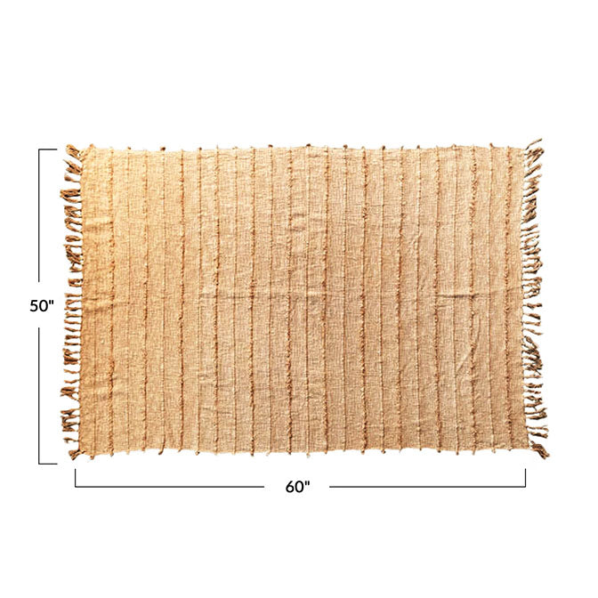 Stonewashed Woven Cotton Slub Throw