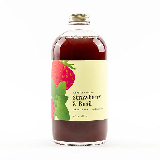 Strawberry & Basil Cocktail and Mocktail Mixer, 16 Fl oz
