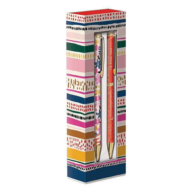 Striped Boxed Pen Set