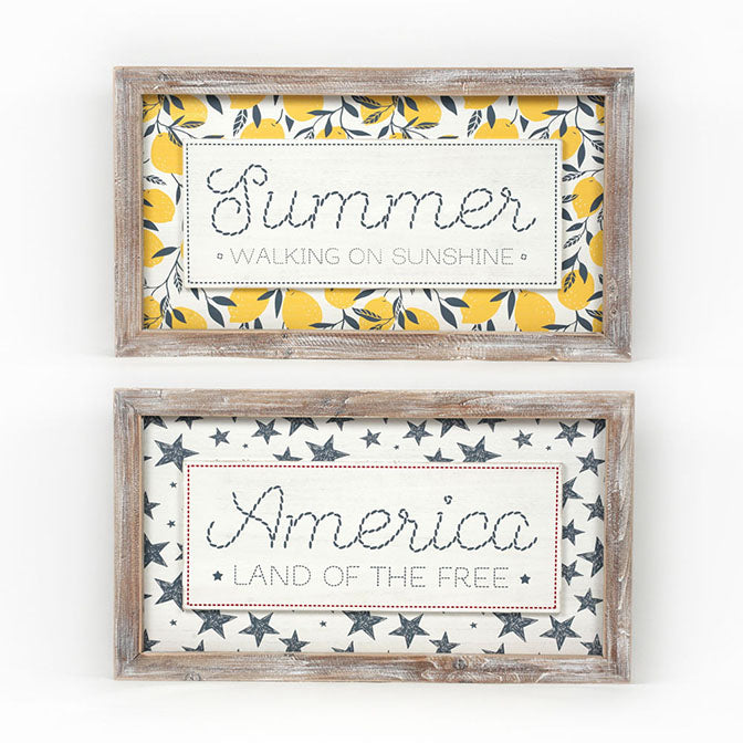 Summer/America Reversible Sign