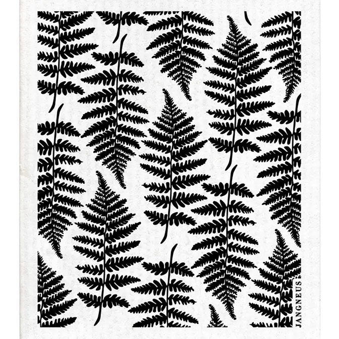 Fern Black Swedish Dishcloth