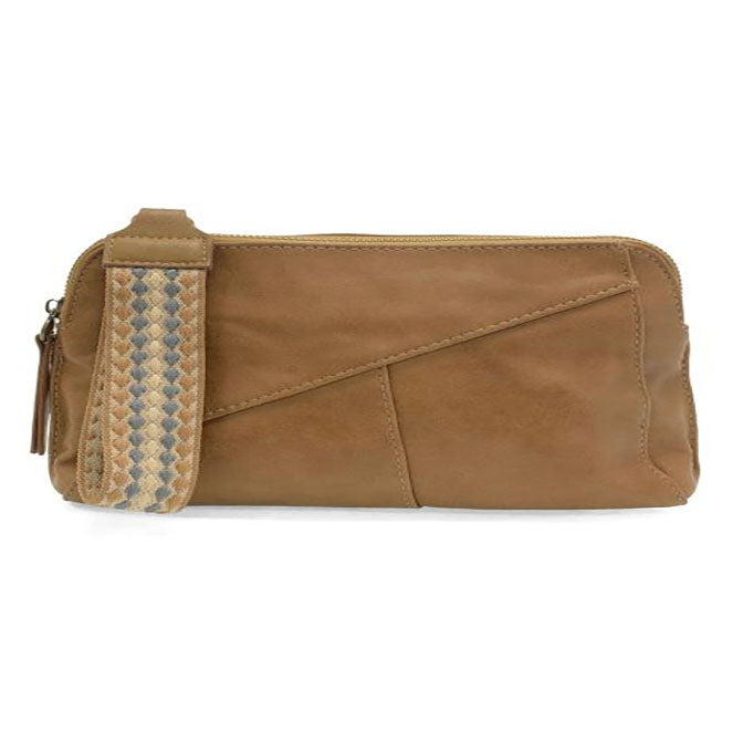 Tan Gigi Crossbody with Woven Wrist Strap