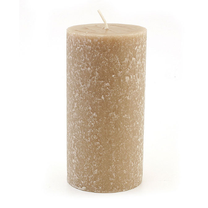 Taupe 3x6 Unscented Pillar Candle