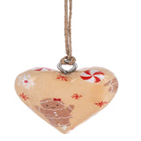 Mini Heart Ornament-Gingerbread