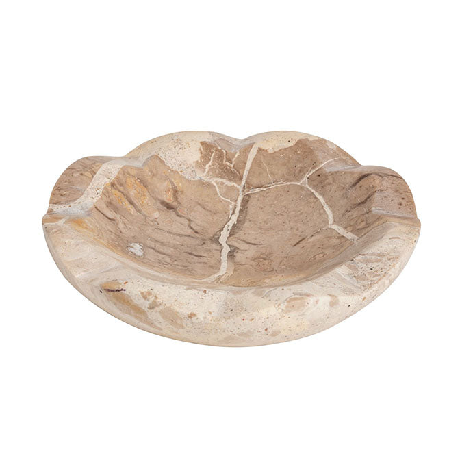 Taupe Marble Scallop Dish