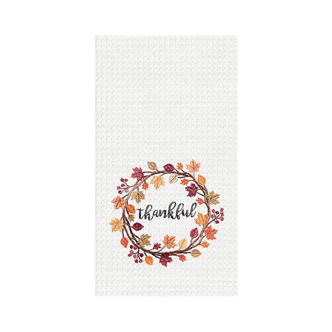 Thankful Wreath Kitchen Towel