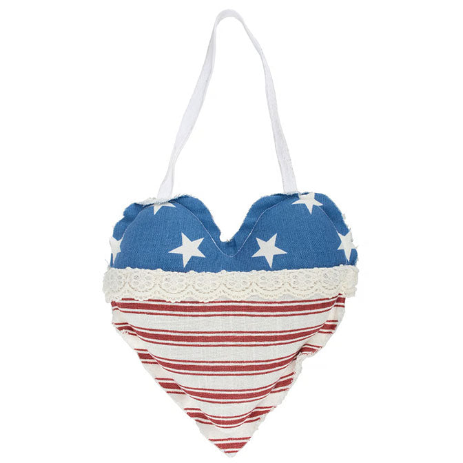 USA Heart Hanging Pillow