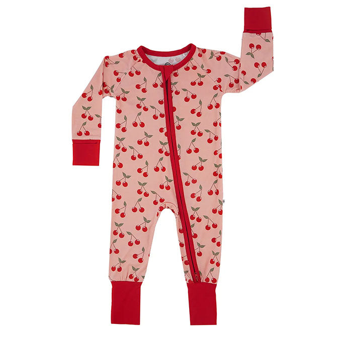 Very Cherry Bamboo Convertible Footie Romper