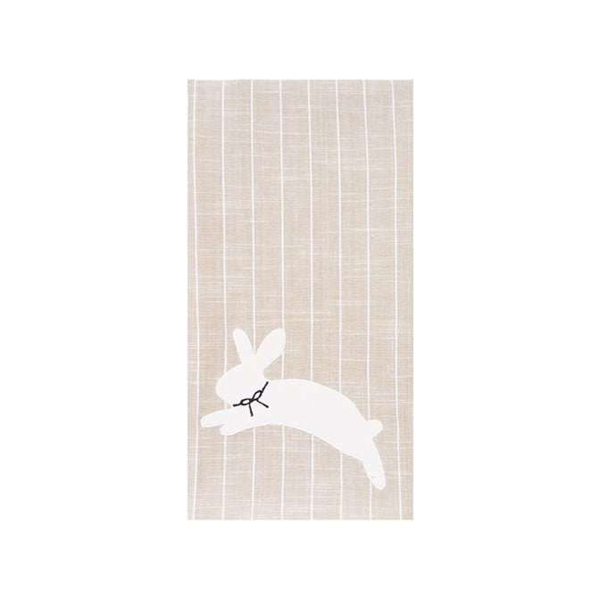 White Bunny Hop Stripe Towel