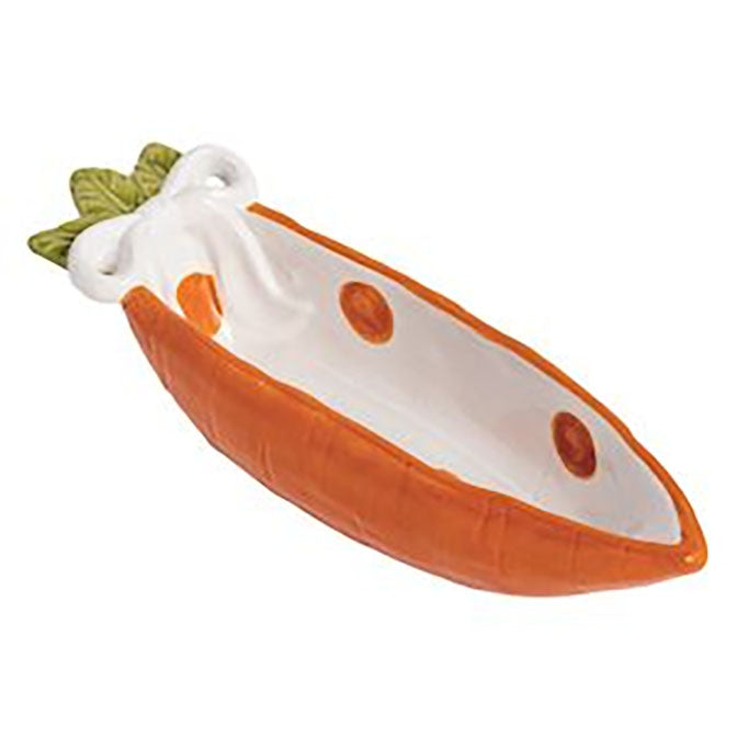 White Polka Dot Carrot Candy Dish