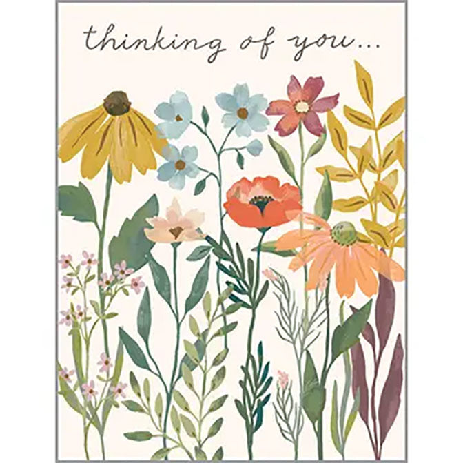 Thinking of You card -Wildflower Stems
