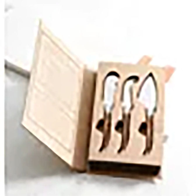 3 Piece Wood Grain Cheese Knife Set