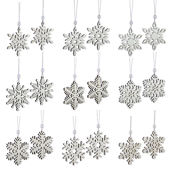 Wood Snowflake Ornament