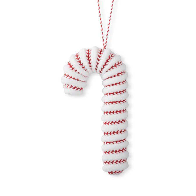 6.25 Inch Wool Candy Cane Ornament