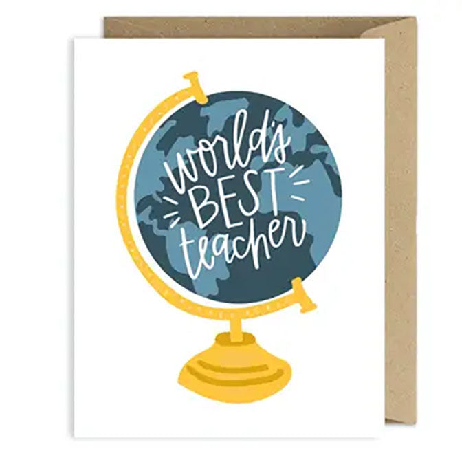 World's Best Teacher Thank You Greeting Card