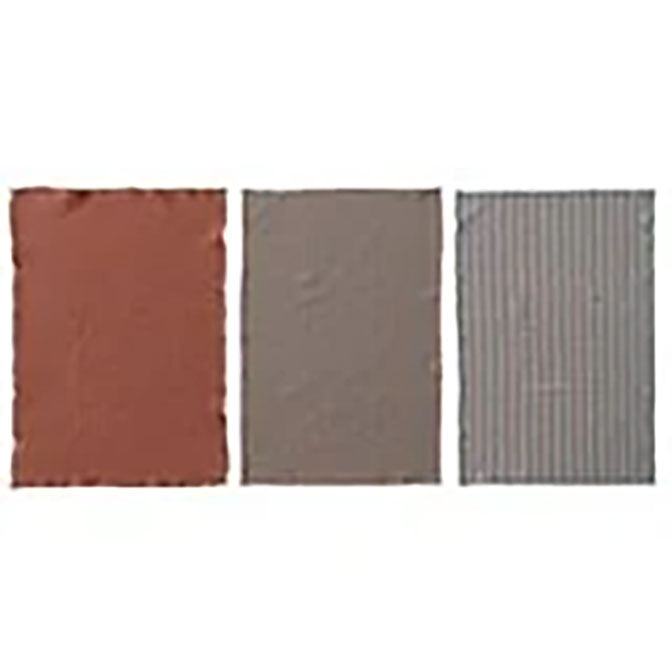 Woven Cotton Tea Towels with Stitched Edge & Jute Tie, Set of 3