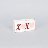 4x2 Wood Block X0X0/CLOVER Valentine St Patrick