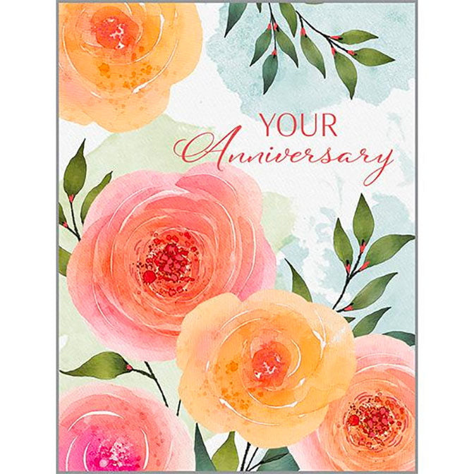 Anniversary Card - Big Blooms