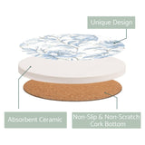 Wispy Floral Gifts, Round Coaster, Gifts for Women, Chic