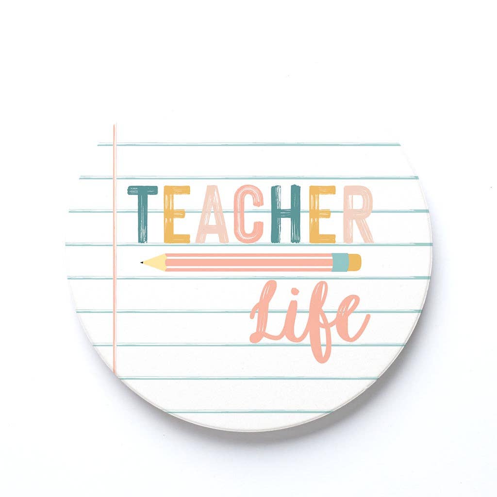 Teacher Life, Ceramic Coaster, Classroom Decor, Teacher Gift