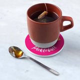 Ceramic Round Coaster-I'd Rather Be Playing Pickleball