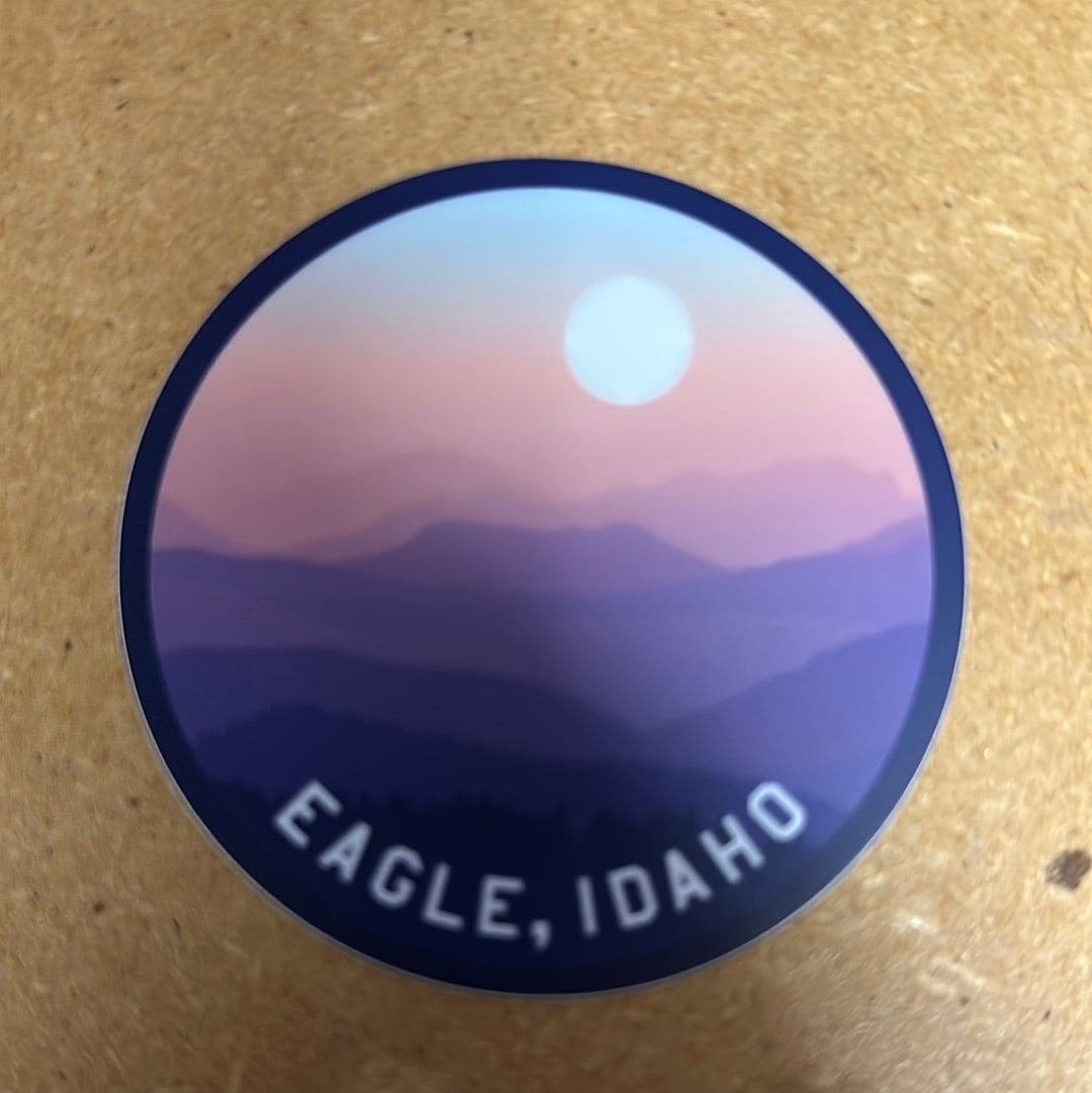 Eagle Idaho Sunset Sticker