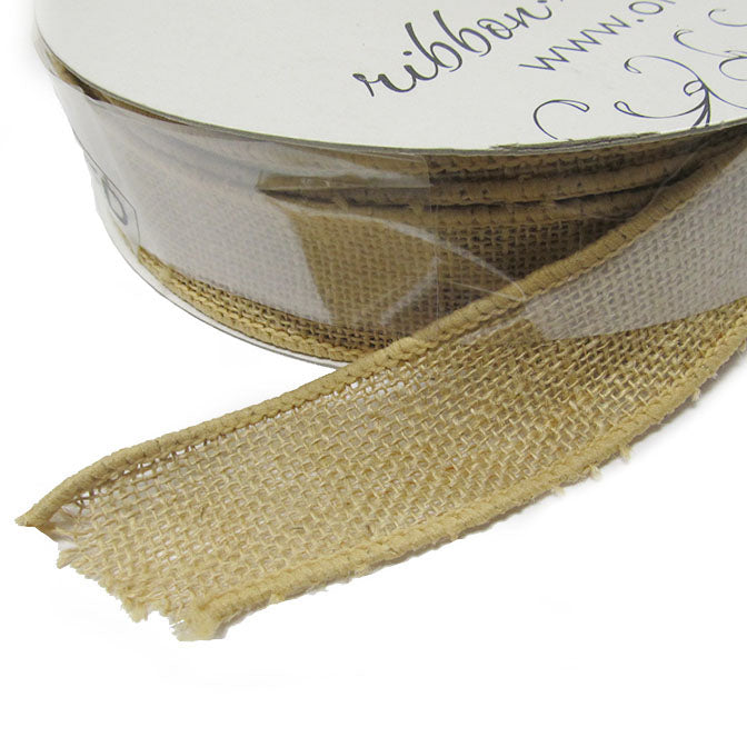 Burlap 1.5" x 25 yds Wired Ribbon
