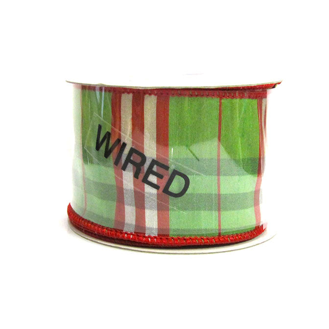 Plaid Christmas Wired Ribbon