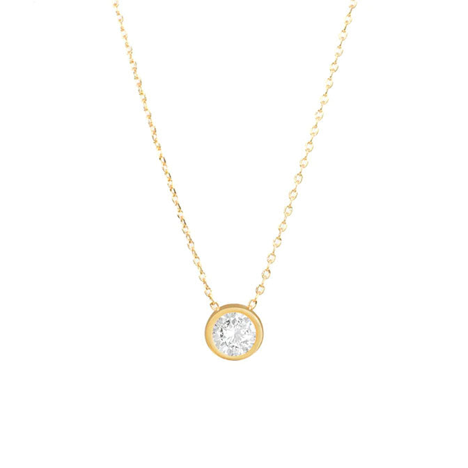 Bezel Solitaire Necklace