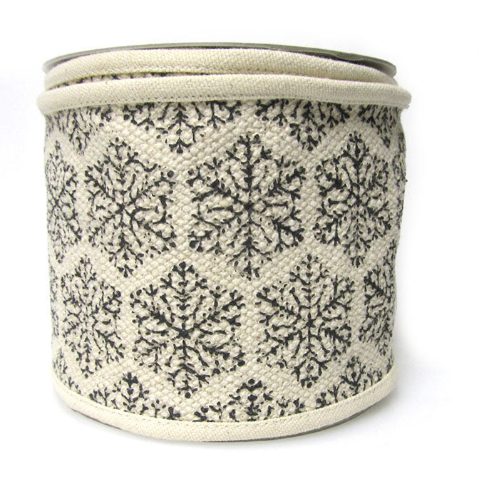 Linen Snowflake Ribbon
