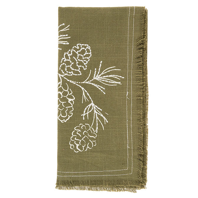 Embroidered Cotton Dinner Napkins