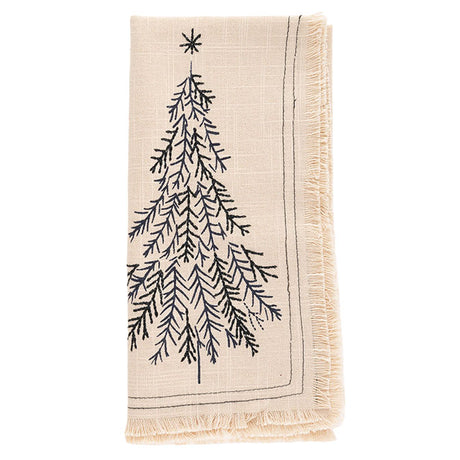 Embroidered Cotton Dinner Napkins