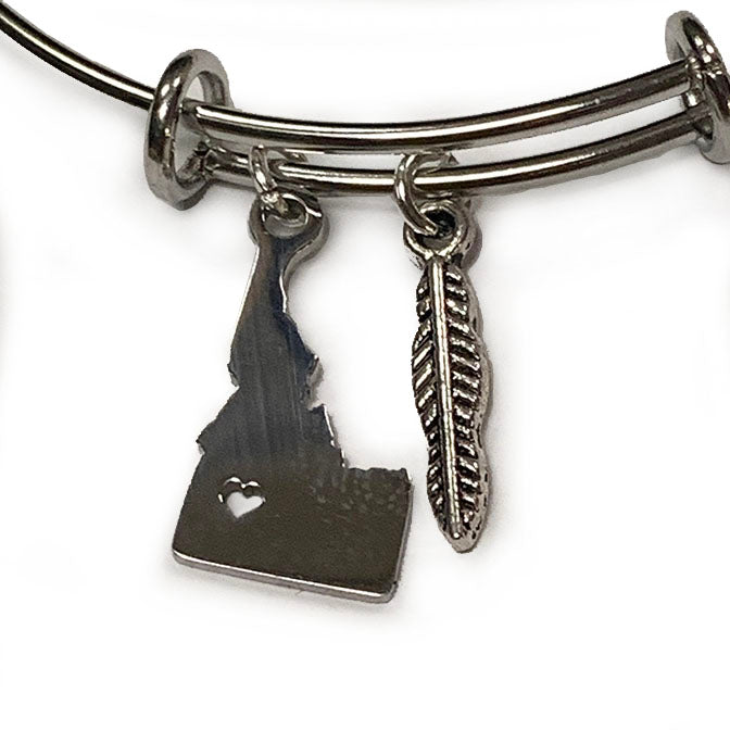Idaho Heart Feather Bracelet
