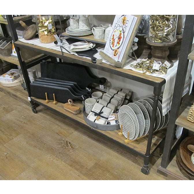 Rolling Iron Bar Cart