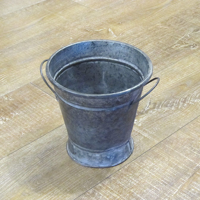 Short Galvanized Flower Bucket