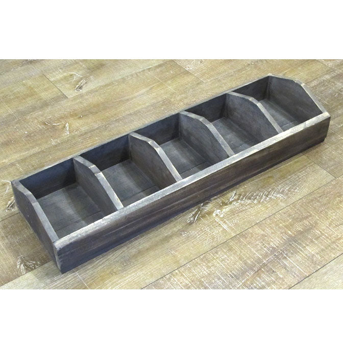 Large 5 Slot Wood Organizer